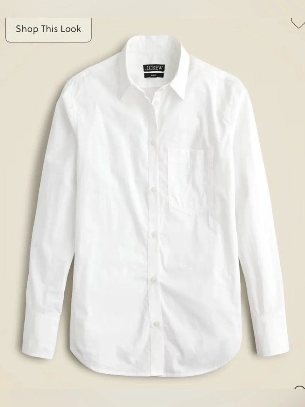 J.Crew Garçon classic shirt in cotton poplin in white